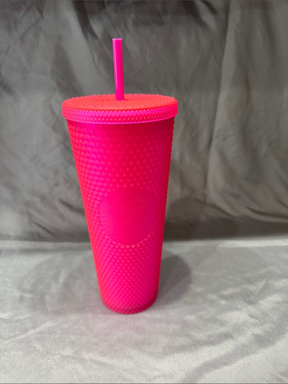 Starbucks Bright Pink Studded Reusable Tumbler with Straw